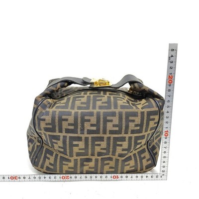 Fendi Hand Bag Zucca Canvas Vanity Brown Nylon 5651293 | eBay