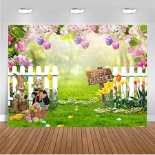 7X5Ft Spring Backdrop - Easter Photography  Party Decor Banner for Children'S S