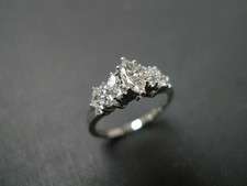 3Ct Marquise Lab-Created Diamond Engagement Wedding Ring 14k White Gold Plated