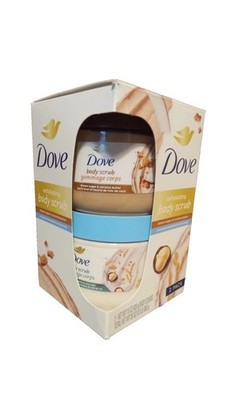Dove Exfoliating Body Scrub Brown Sugar & Coconut butter Macadamia Rice Milk 2pk