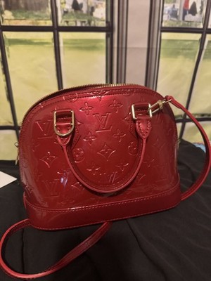 Louis Vuitton  Alma Satchel BB Red Leather