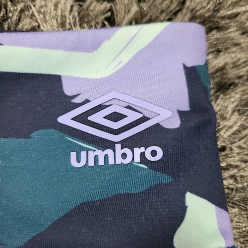 Umbro F22 Sublimated Leggings Girls Medium Green Purple Camo Yoga Gym Workout - Picture 2 of 19