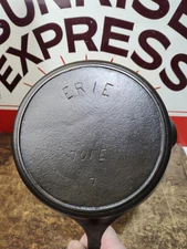 "Fully Restored" Erie Pre-Griswold #7 Cast Iron Skillet Pan 10" Seasoned 