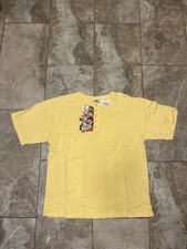 Vintage Disney Seven Dwarfs Embroidered Henley Shirt Men  s XL Yellow Cotton 90s