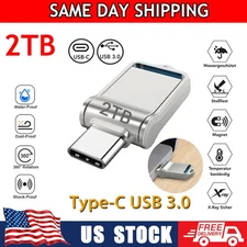 2TB USB 3.0 Stick Type C OTG Flash Drive Memory Pen Disk For PC Samsung Android