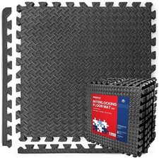 Bodenschutzmatte Fitness 60x60cm 6er Set, 2cm...