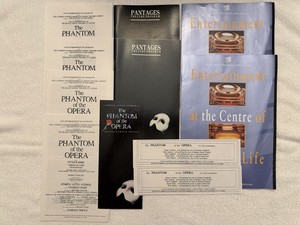 1989 Phantom Of The Opera Programs Brochures Pantages Theater