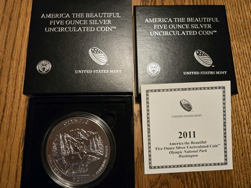 2011 America the Beautiful Olympic Park 5 oz Silver Uncirculated 25C (P)