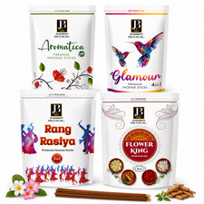 JB Agarbatti Premium Incense Sticks 380g Charcoal Free Long Burning 230+ Sticks
