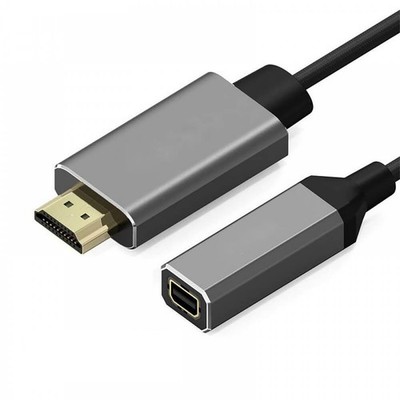HDMI to Mini DisplayPort Adapter 4K 30Hz - Connects Laptops & Displays
