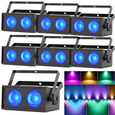 8PCS COB LED RGBW Par Light DMX Stage DJ Audience Blinder Light Dyeing 150W