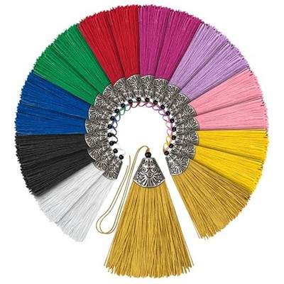 Boho Tassel Charm Jewelry Making - Tassel for Keychain Charm Antique Silver