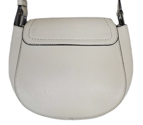 Marc Jacobs Maverick Shoulder Saddle Bag Cream Pebbled Leather Flap Front - Picture 3 of 16