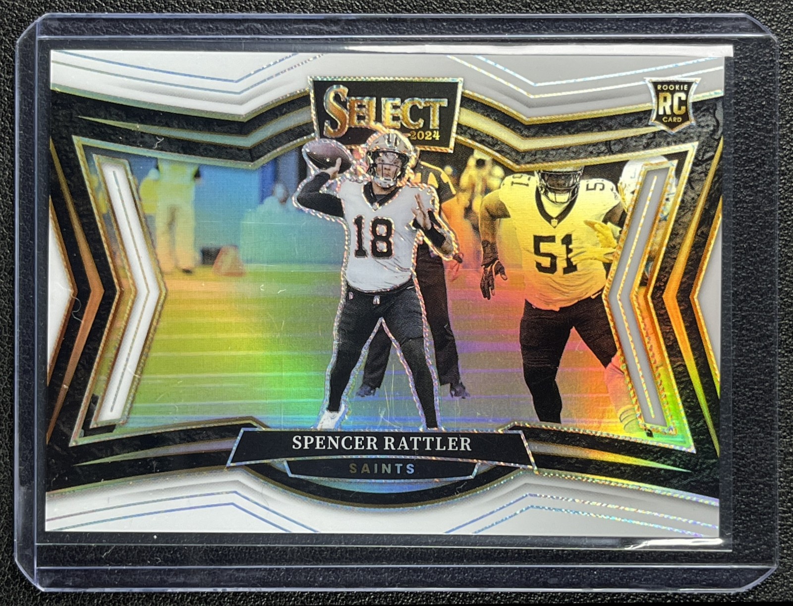 SPENCER RATTLER 2024 PANINI SELECT #493 ROOKIE FIELD LEVEL WHITE PRIZM RC 20/35