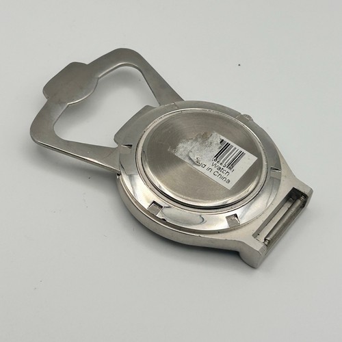 Silver Tone Easy Reader Watch – Blue Dial, Bottle Opener Feature, New Battery - Picture 7 of 7