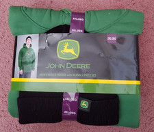 JOHN DEERE MEN'S FLEECE HOODIE WITH BEANIE - 2 PIECE SET