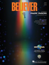 Believer Imagine Dragons Song for Piano Vocal Sheet Music Guitar Chords Lyrics
