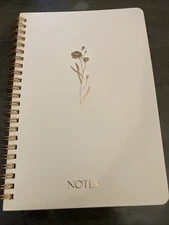 Twin-Wire Binding Notebook 160 Pages Wide Ruled Business Journal with Pocket