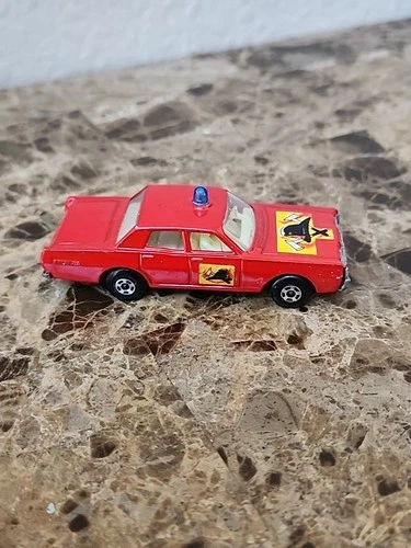 Vintage Lesney Matchbox Superfast No. 59B Mercury Fire Chief Helmet Label