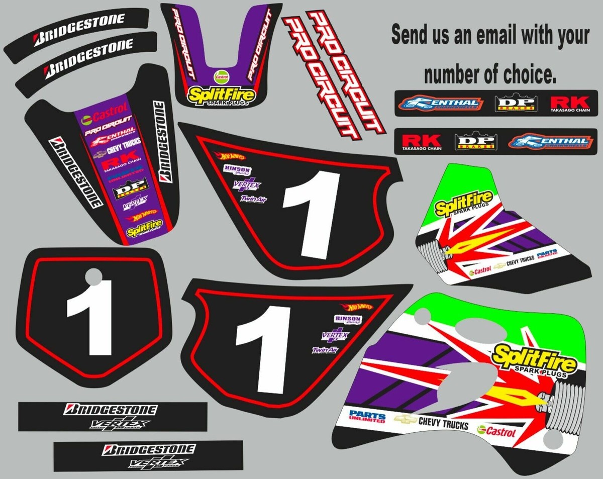 Graphic Kit for 1994-1997 Kawasaki KX80 KX 80 Splitfire Decals