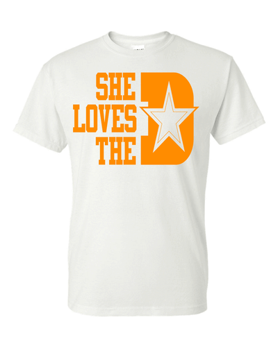 Dallas Cowboys She Loves The D T-Shirt All Colors + Sizes S-5XL & Youth Kids - Picture 20 of 30