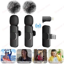 Lavalier Microphone Wireless Audio Video Recording Mini Mic For Android/iPhone U