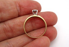 10K Yellow Gold Diamond Cross Engagement Solitaire Ring Size 7 [R198] — photo 7