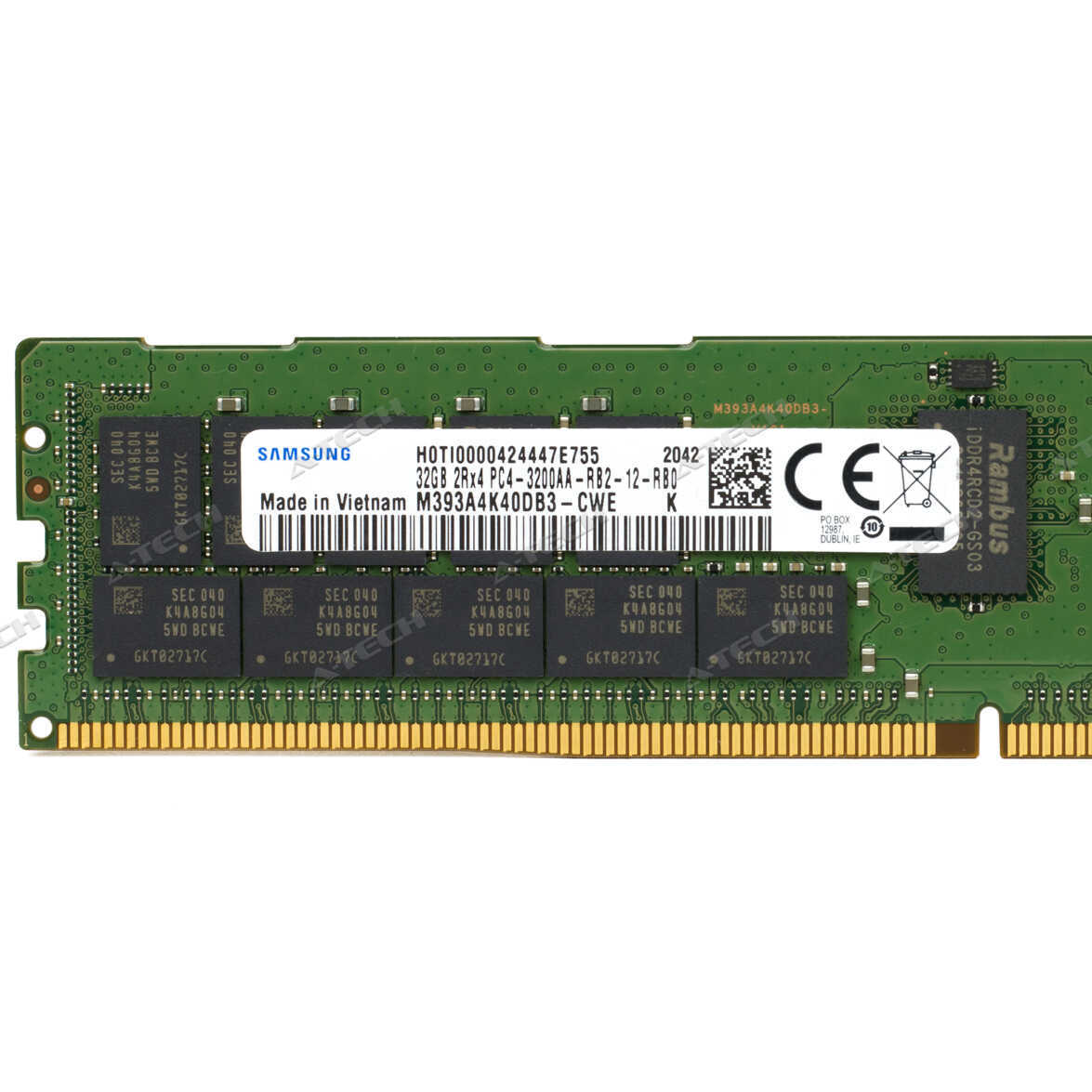 Samsung 32GB 2Rx4 PC4-3200 RDIMM DDR4-25600 ECC REG