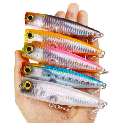 5PCS Fishing Bait Topwater Popper Floating Lures Bass Wobbler Crankbait 23g/11cm