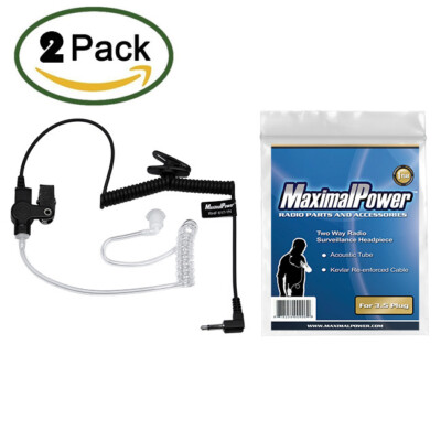 MaximalPower 617-1N 3.5mm LISTEN ONLY Headset Earpiece for Two-Way Radios (2PK)