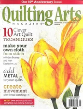 Quilting Arts Magazine 10 Techniques DIY Cloth Add Metal Create Movement 2011