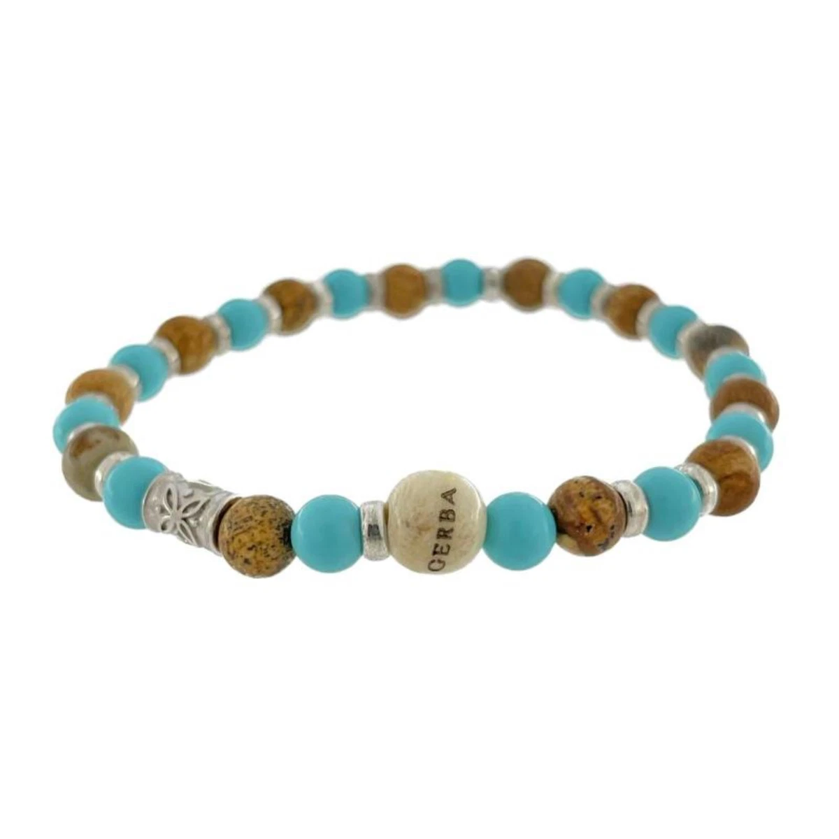 Silverly Argento Sterling .925 Bracciale Croce Nero Palla di