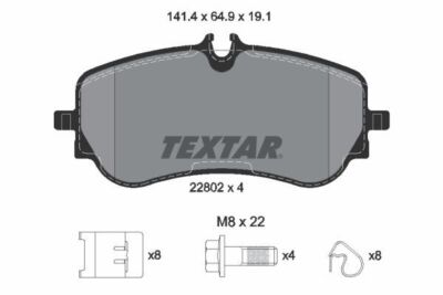 TEXTAR 2280201 TEXTAR Bremsbelag HA für MAN VW