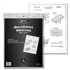 Pack of 100 BCW 8.5 x 11 Soft Poly Archival Document Sleeves 8.5x11 photo print