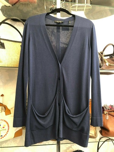 CHRISTOPHER FISCHER Navy Silk/Cashmere/Cotton Blen