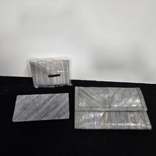 Vintage Genuine Eel Skin made in Korea Grey Clutch, wallet and checkbook