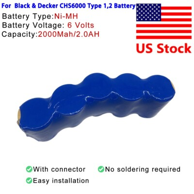 #ad Battery pack for Black Decker 6V CHS6000 Recip Saw Type 1 Type 2 $27.00