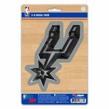 San Antonio Spurs Current Logo NBA 4 inch 3-D Decal by Team ProMark