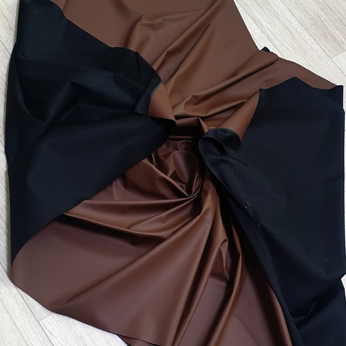 MATTE VINYL PLEATHER GOTHIC FETISH FABRIC WATERPROOF RAINCOAT BLACK WHITE 54'W - Picture 80 of 149