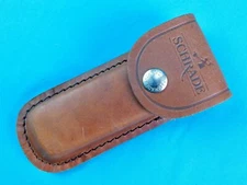 Leather Sheath Scabbard Case for Schrade Folding Knife