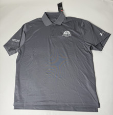 Golden Road Brewing Under Armour Gray 3 Button Golf Polo Shirt Mens Sz Xl Nwt