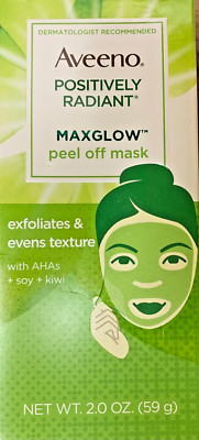 Aveeno Positively Radiant MAXGLOW Peel Off Mask Exfoliates & Evens Texture 2oz