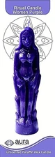 PURPLE WOMAN IMAGE 7.25" CANDLE WICCA PAGAN SPELL HOODOO
