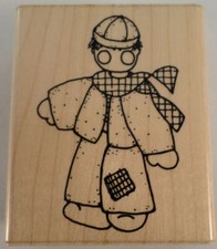 Jrl Design Clost To My Heart Little Sailor Boy Kid Wooden Rubber Stamp