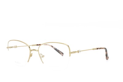 Authentic Max Mara 1417 J5G 53-18-140 GOLD New Eyeglasses