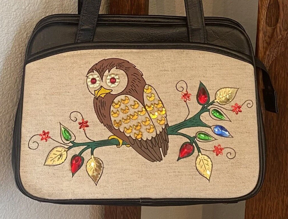 De Colección Bolso de Mano Búho Joyado Retro Años 60 70 Enid Collins Estilo Cartera Por favor Leer Foto 3 de 4