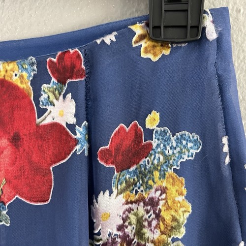 Alice + Olivia Mariel Floral Bouquet Silk Blend Layered Ruffle Skirt Hi-Lo Sz 2 - Picture 9 of 14