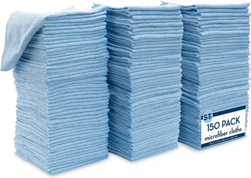 150 Pack Microfiber Cleaning Cloth, Bulk Towels for Home, Reusable Microfiber To