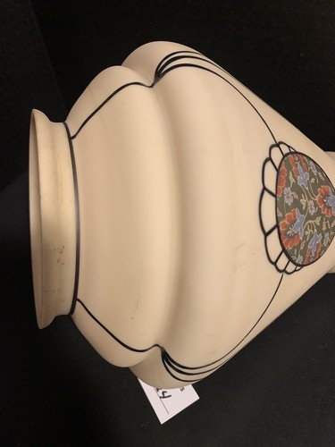 Art Deco Vintage Satin Glass Acorn Shaped Light Globe Shade Floral - Picture 13 of 17