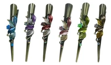 6 pc Pack Flower Alligator Duckbill Clips Beak Clips 1 ea of 6 Color YY86155-1-6
